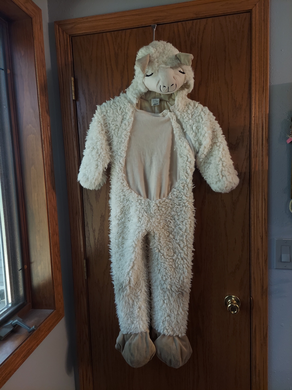 Target Hyde & EEK! Halloween Lamb Sheep Costume Bodysuit Toddler Size 4T–6T Zip